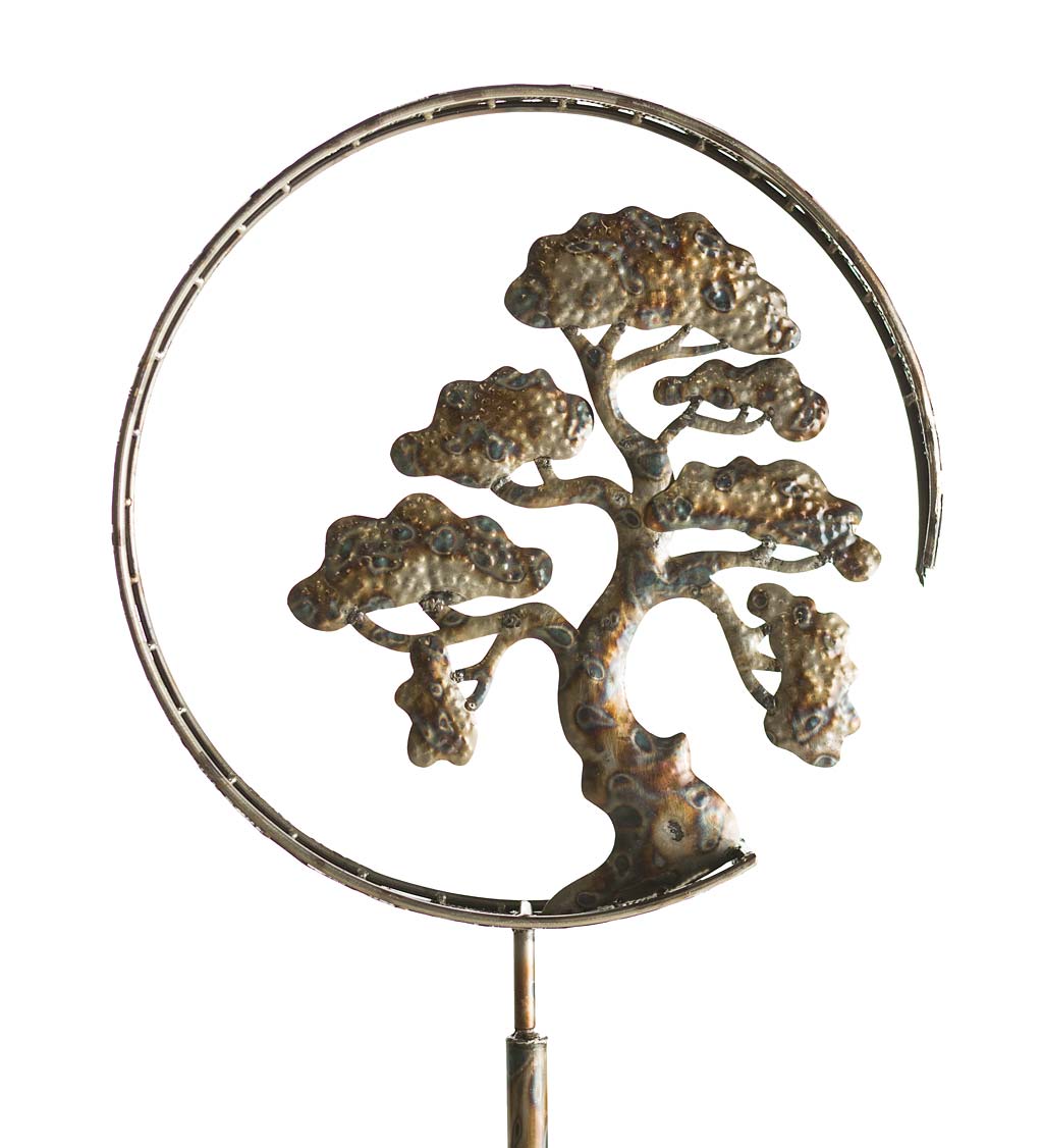 Metal Bonsai Tree Wind Spinner