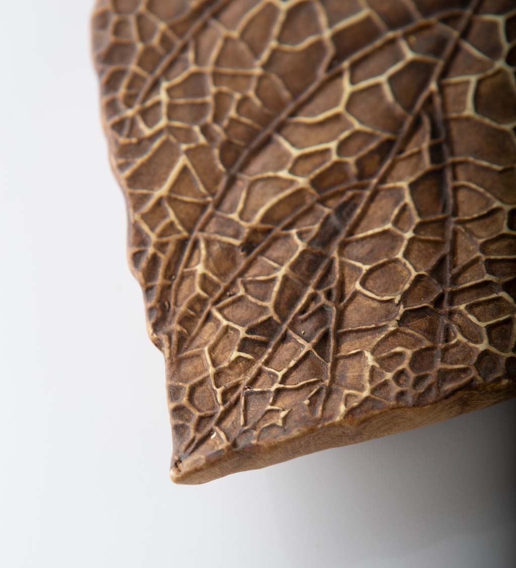 Ceramic Elm Leaf Wall Sconce