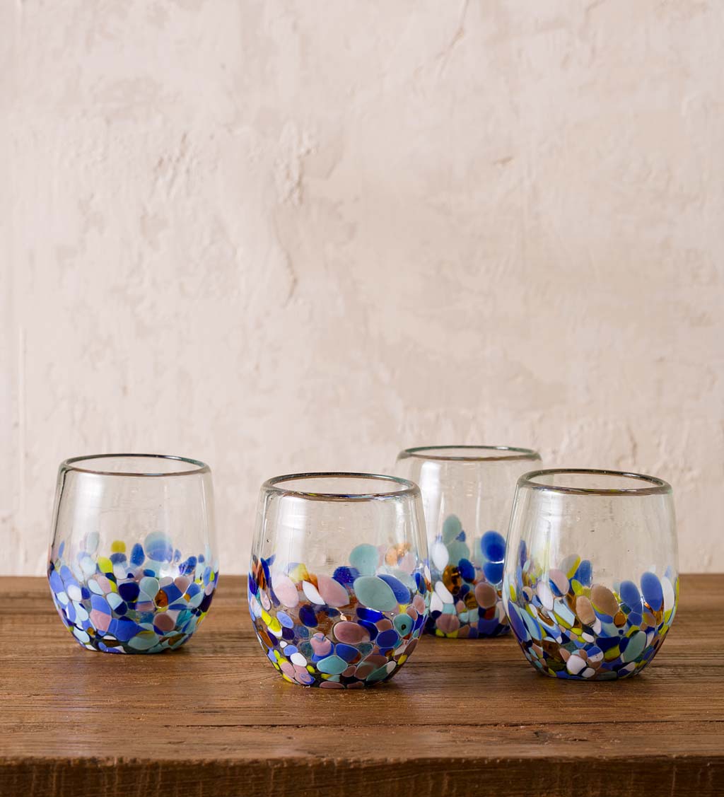Riviera Recycled Stemless Wine Glass, Set of 4