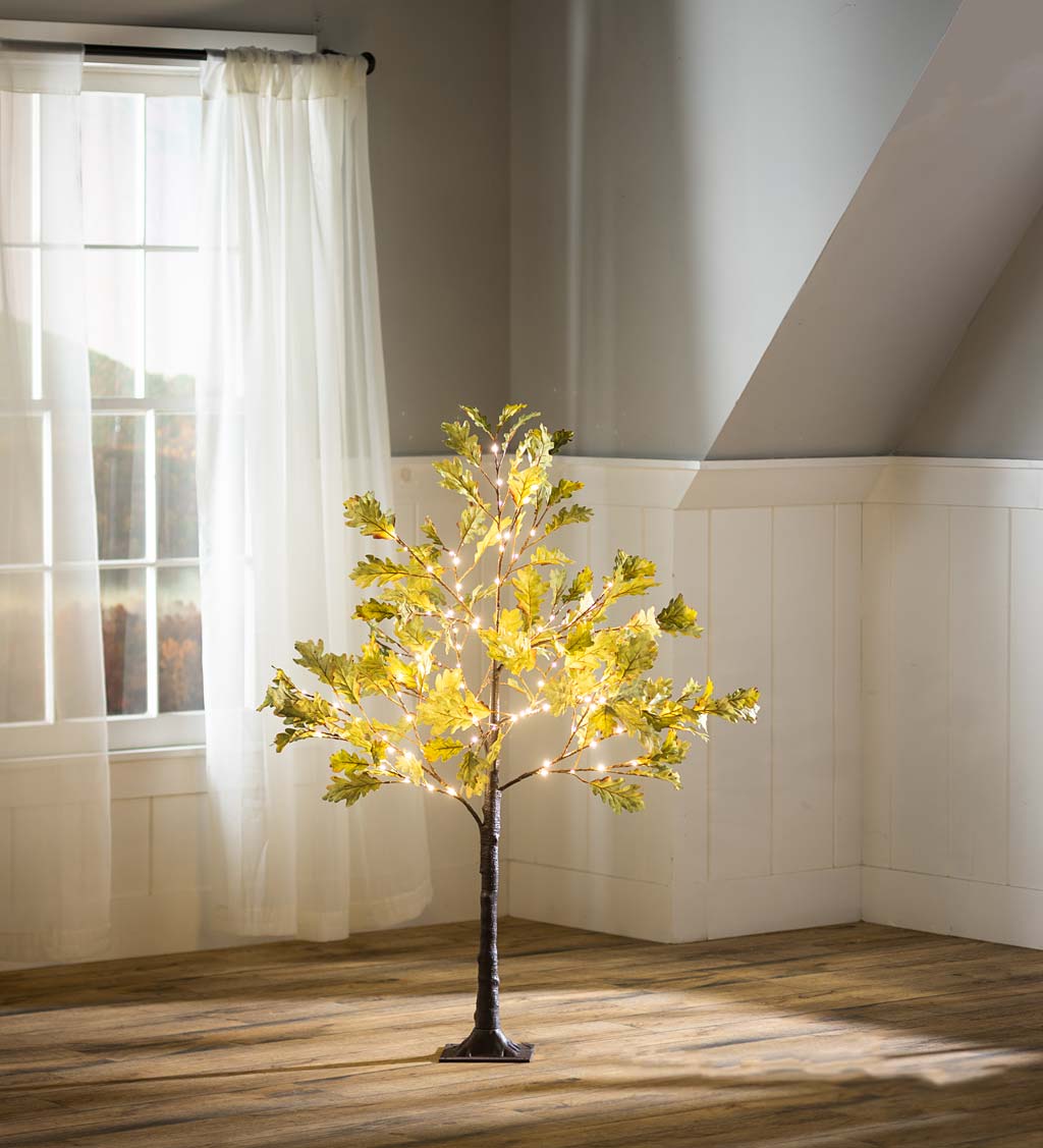 Indoor/Outdoor Electric Lighted Moss Oak Trees