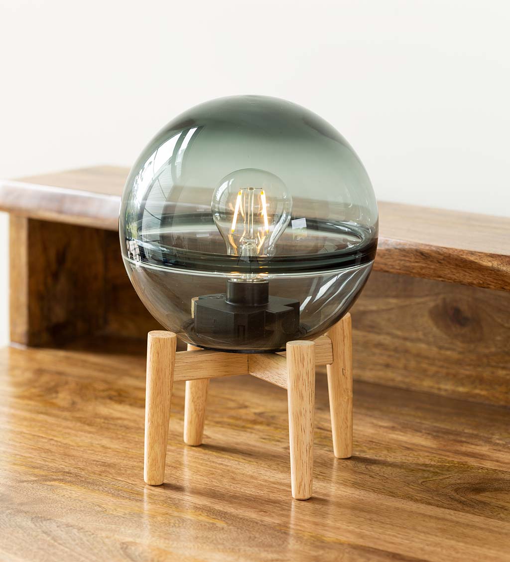 Globe Glass Desk Light with Stand
