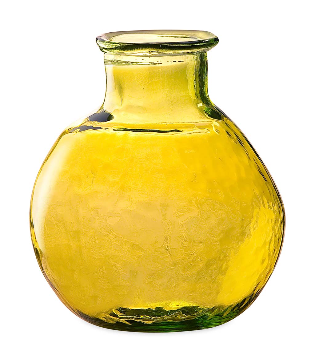 Oval Recycled Glass Balloon Vase, 12" swatch image