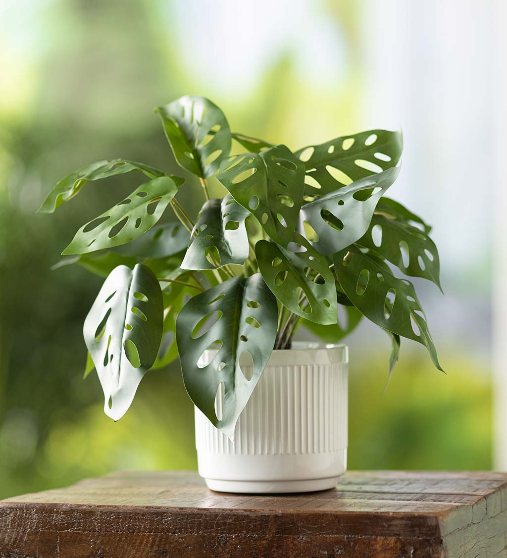 Faux Monstera Artificial Potted Plant