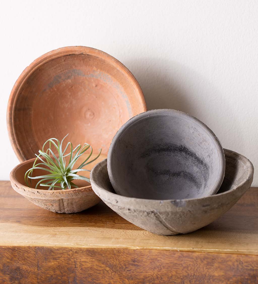 Terracotta Shallow Bowl Collection