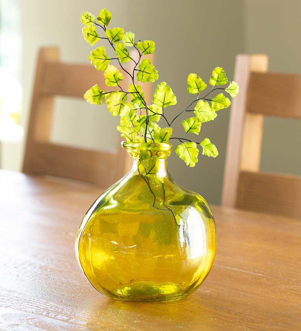 Bubble Recycled Glass Balloon Vase, 7"H