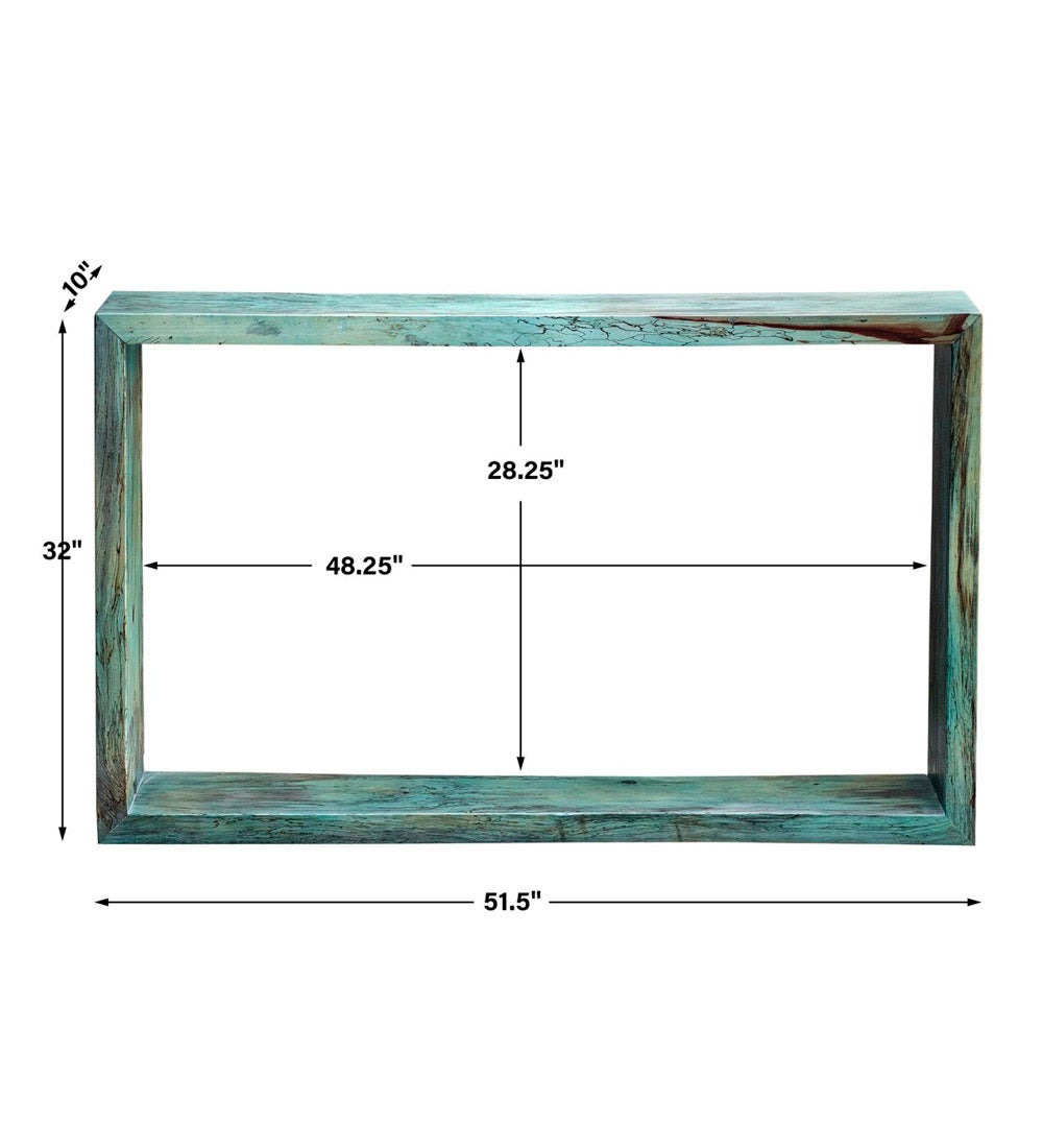 Teo Caribbean Blue-Green Console Table