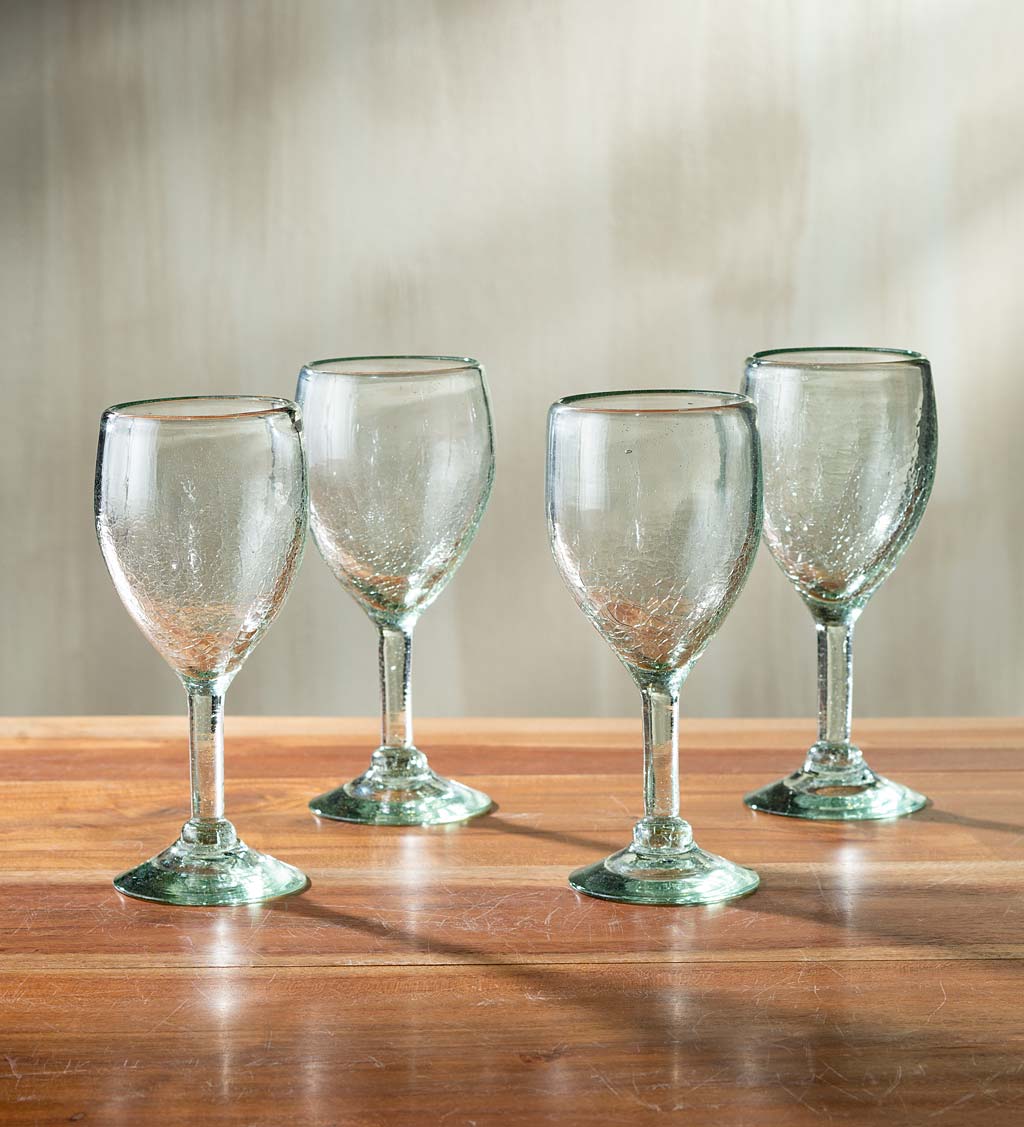 Maya Clear Stemless Wine Glasses, Set of 4