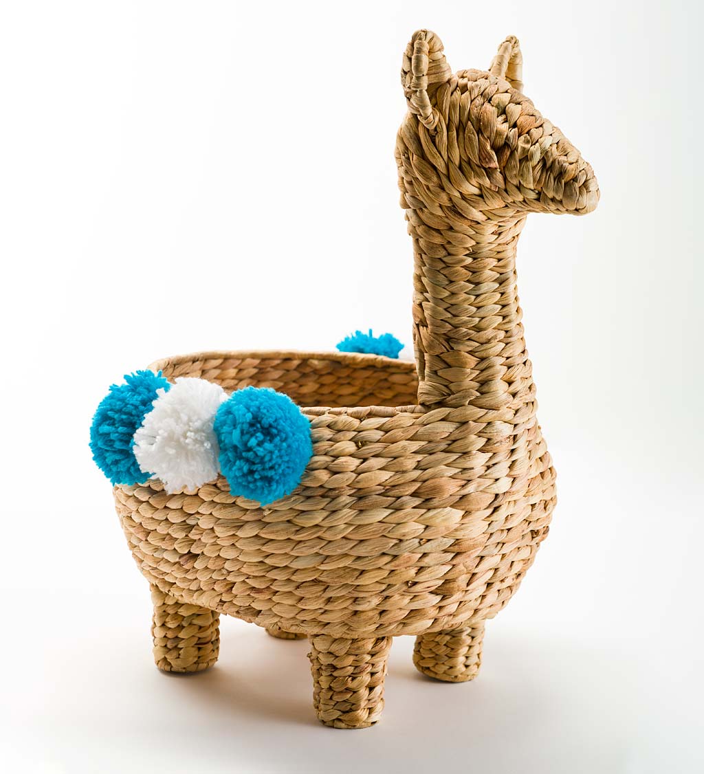 Llama Shaped Woven Basket