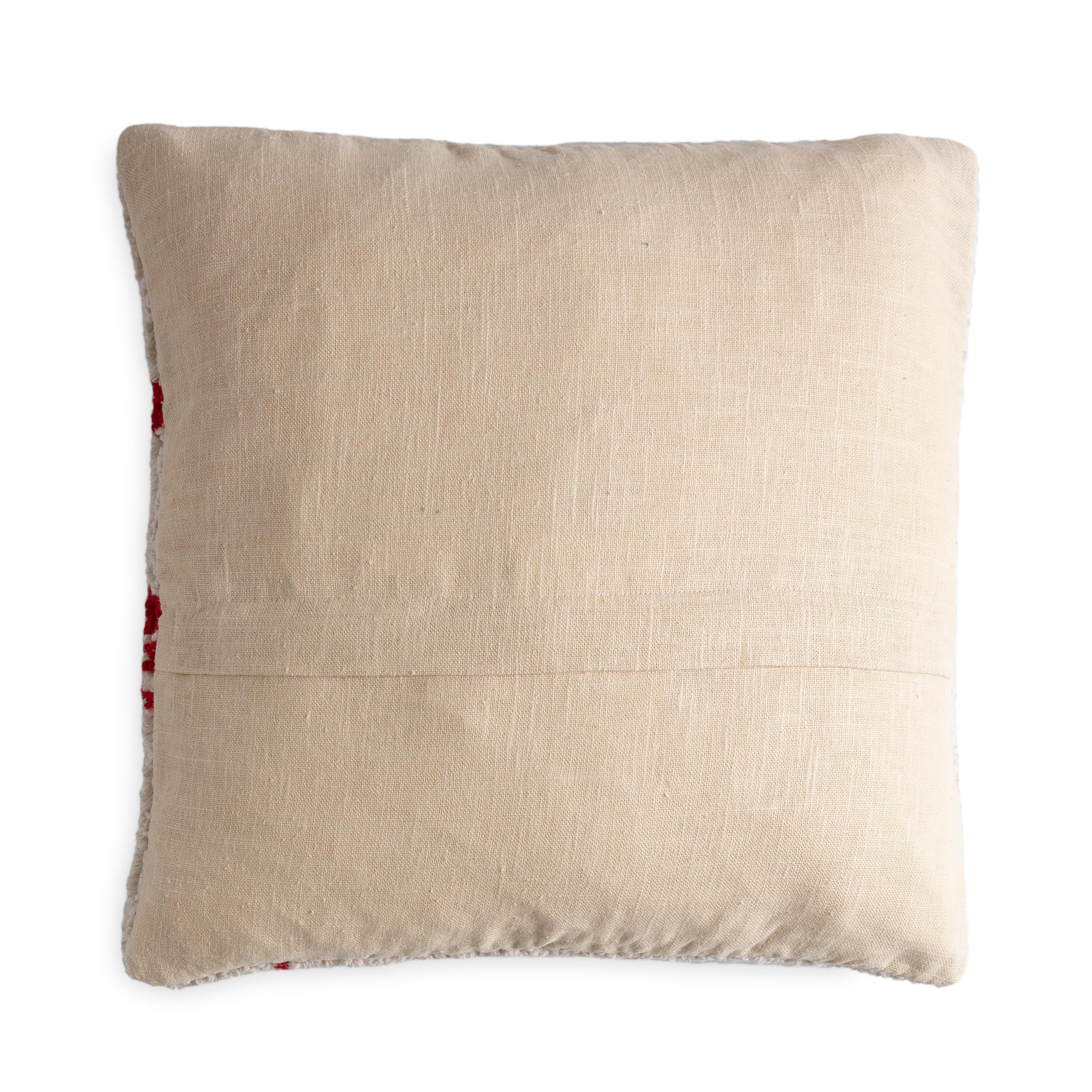 Red Dove Hand-Hooked Throw Pillow, 16" Sq.