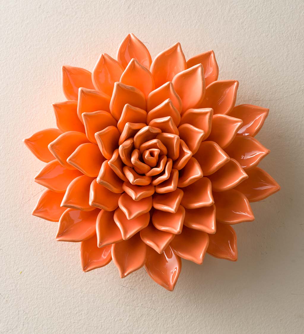 Ceramic Wall Flowers, 10"