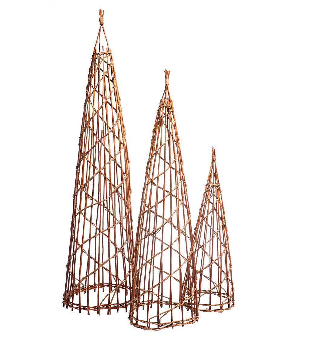 Nested Willow Twig Trees, Set of 3