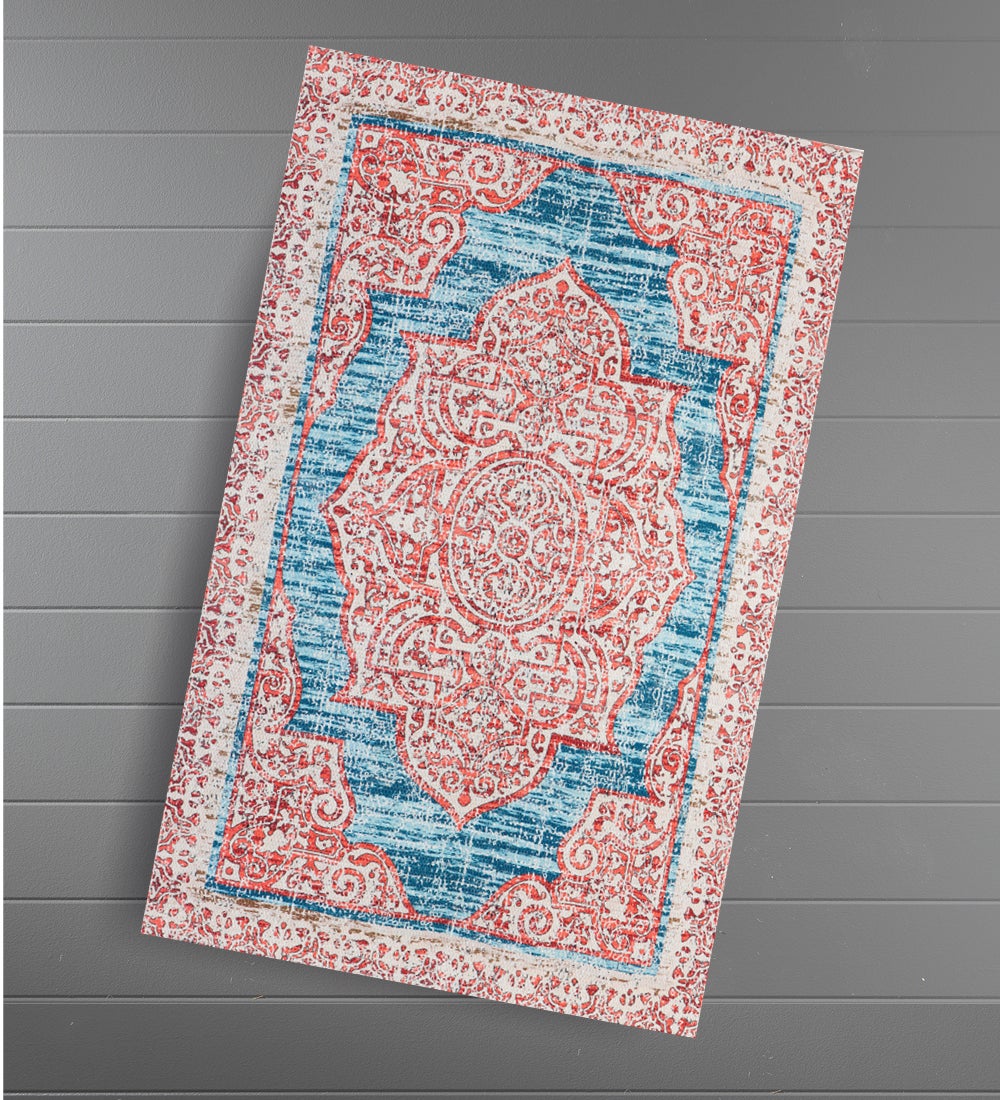 Recycled Digitally-Printed Indoor and Outdoor-Safe Rug