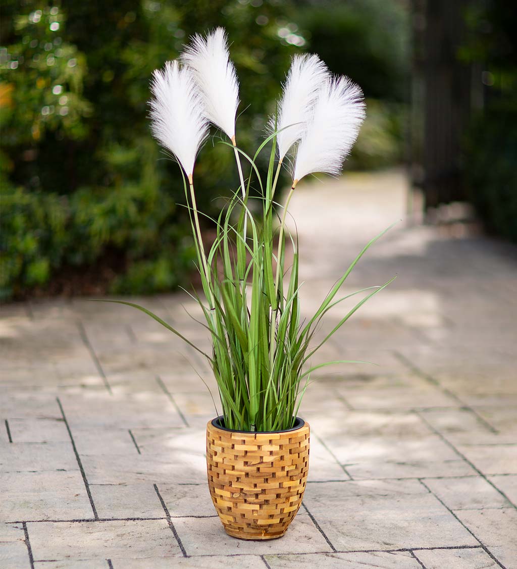 Indoor/Outdoor Faux Pampas Grass Potted Plant