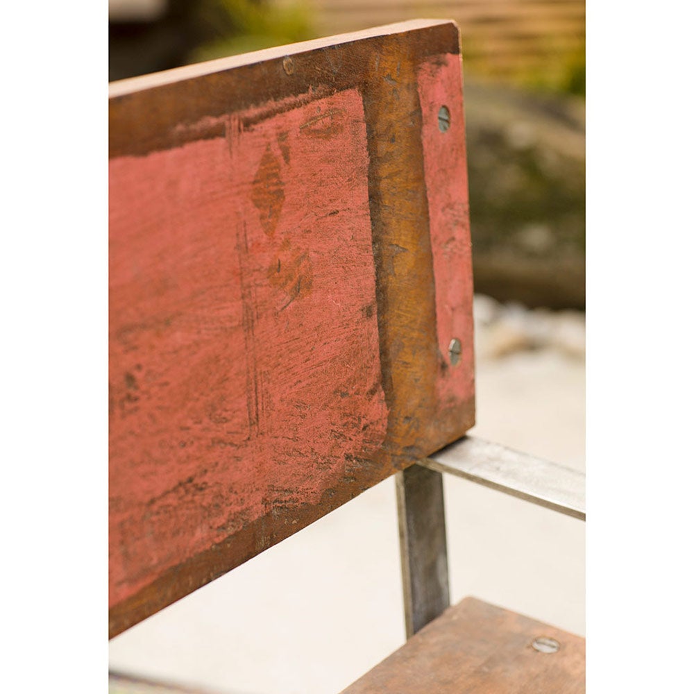 Reclaimed Wood Iron Framed Bench