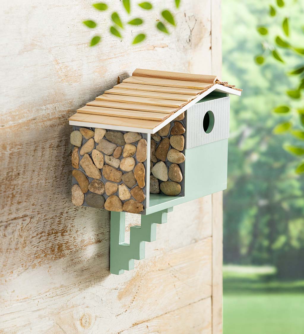 Mid-Mod Stone Bird House