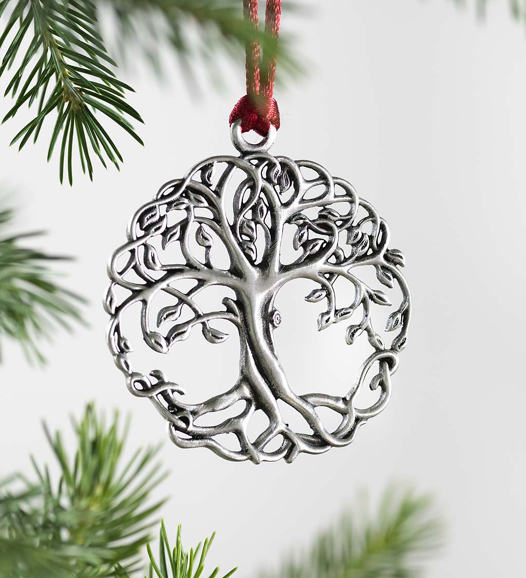 Solid Pewter Christmas Tree Ornament swatch image