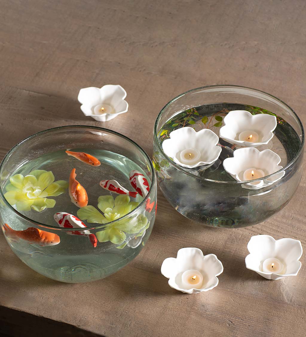 Floating Ceramic Koi Fish, Set of 4