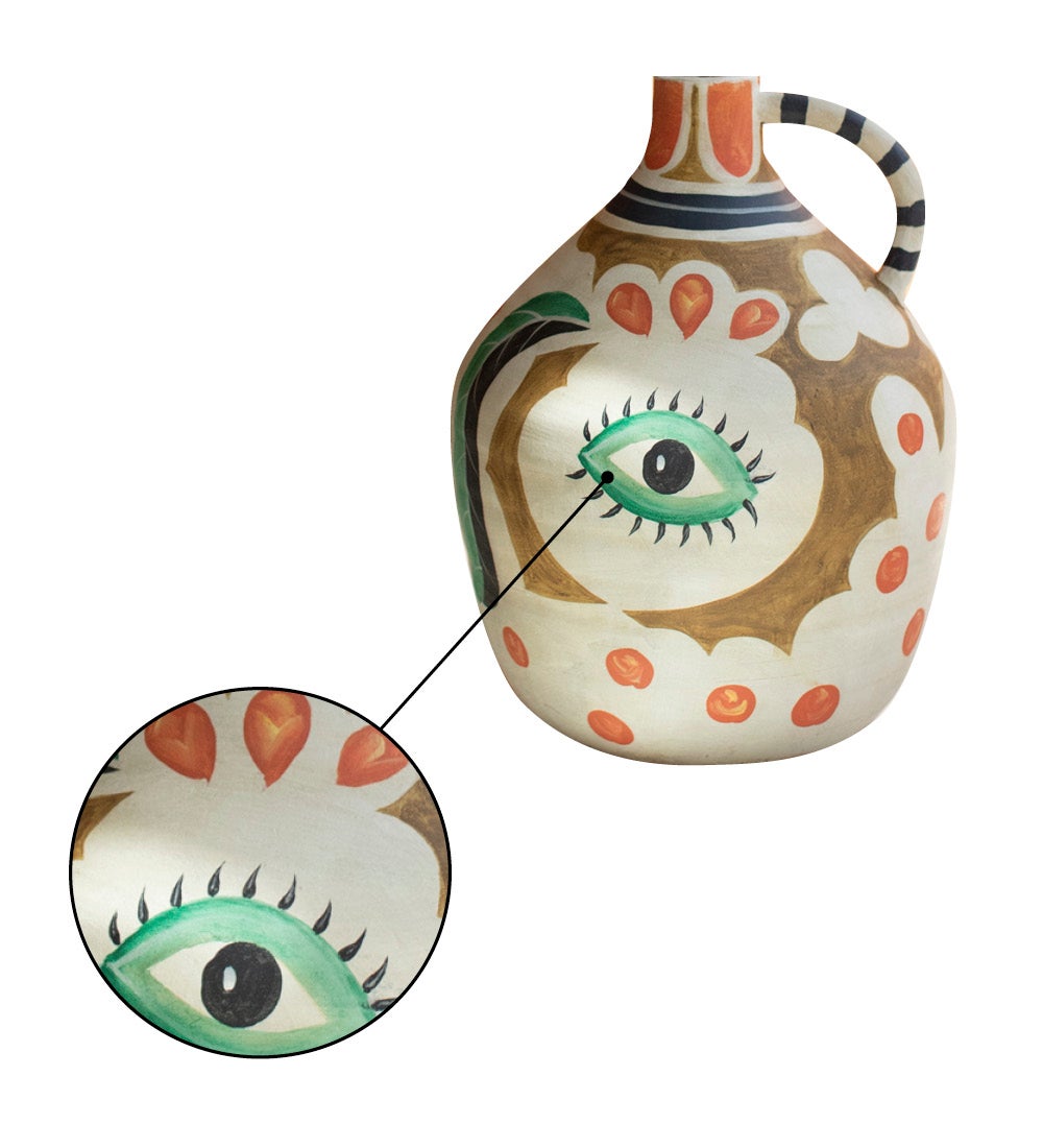 Ceramic Pitcher With Seeing Eye