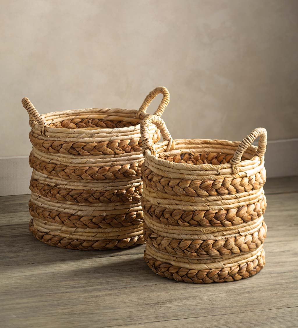 Chunky Woven Nesting Baskets, Set of 2