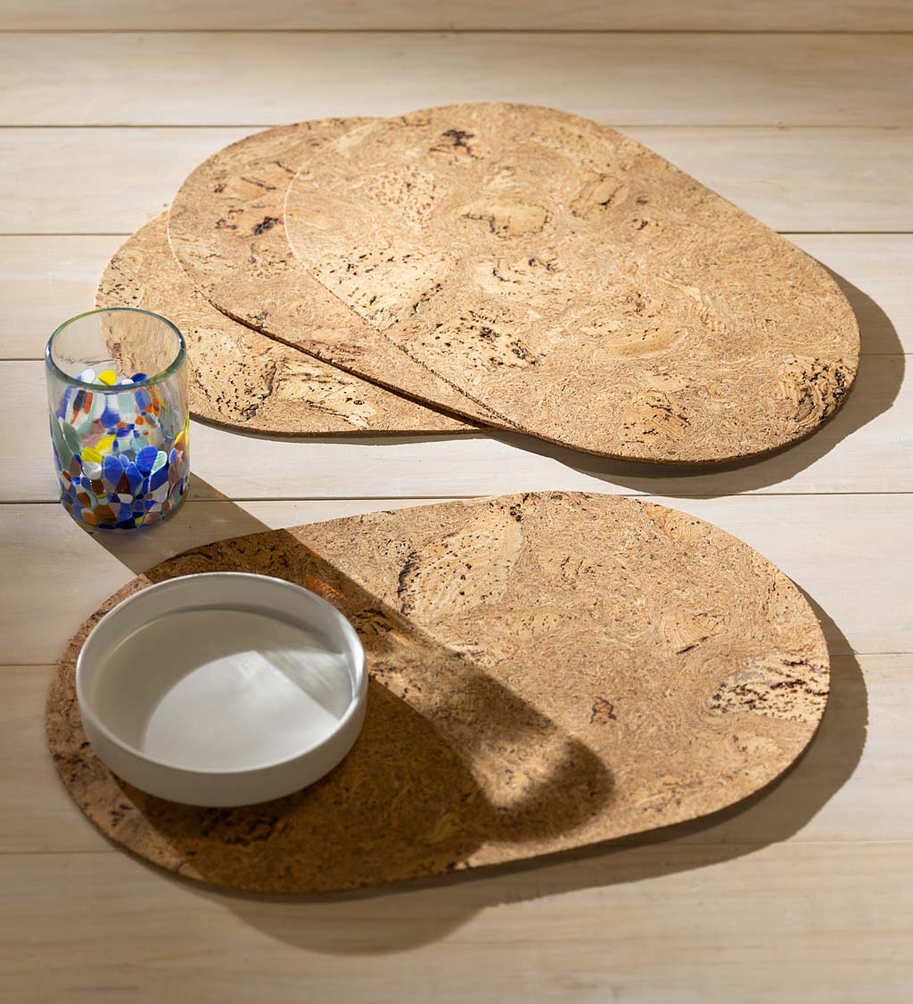 Portuguese Cork Oval Placemats, Set of 4