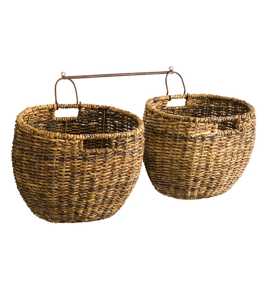 Javanese Woven Storage Baskets, Set of 2