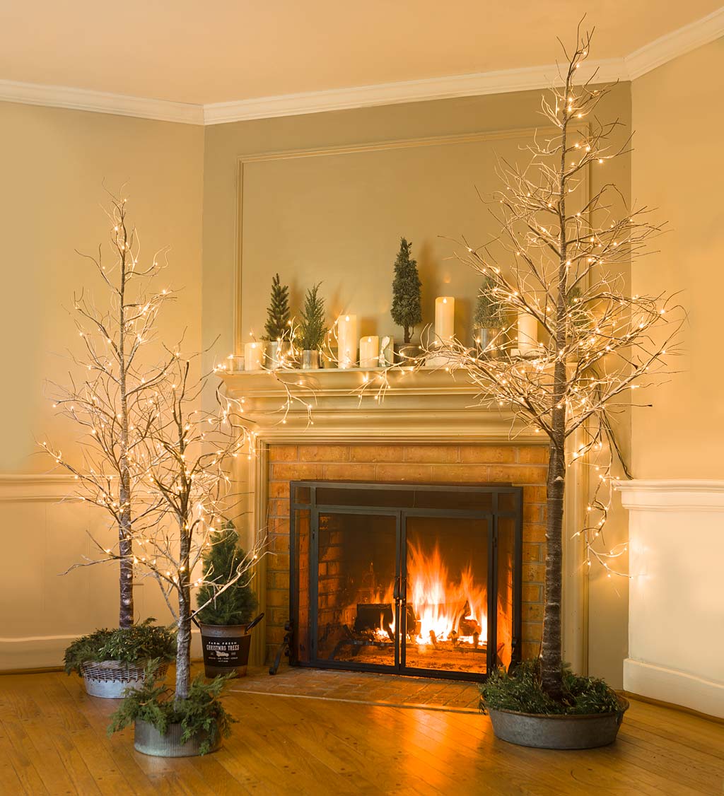 Indoor/Outdoor Snowy Lighted Tree Collection