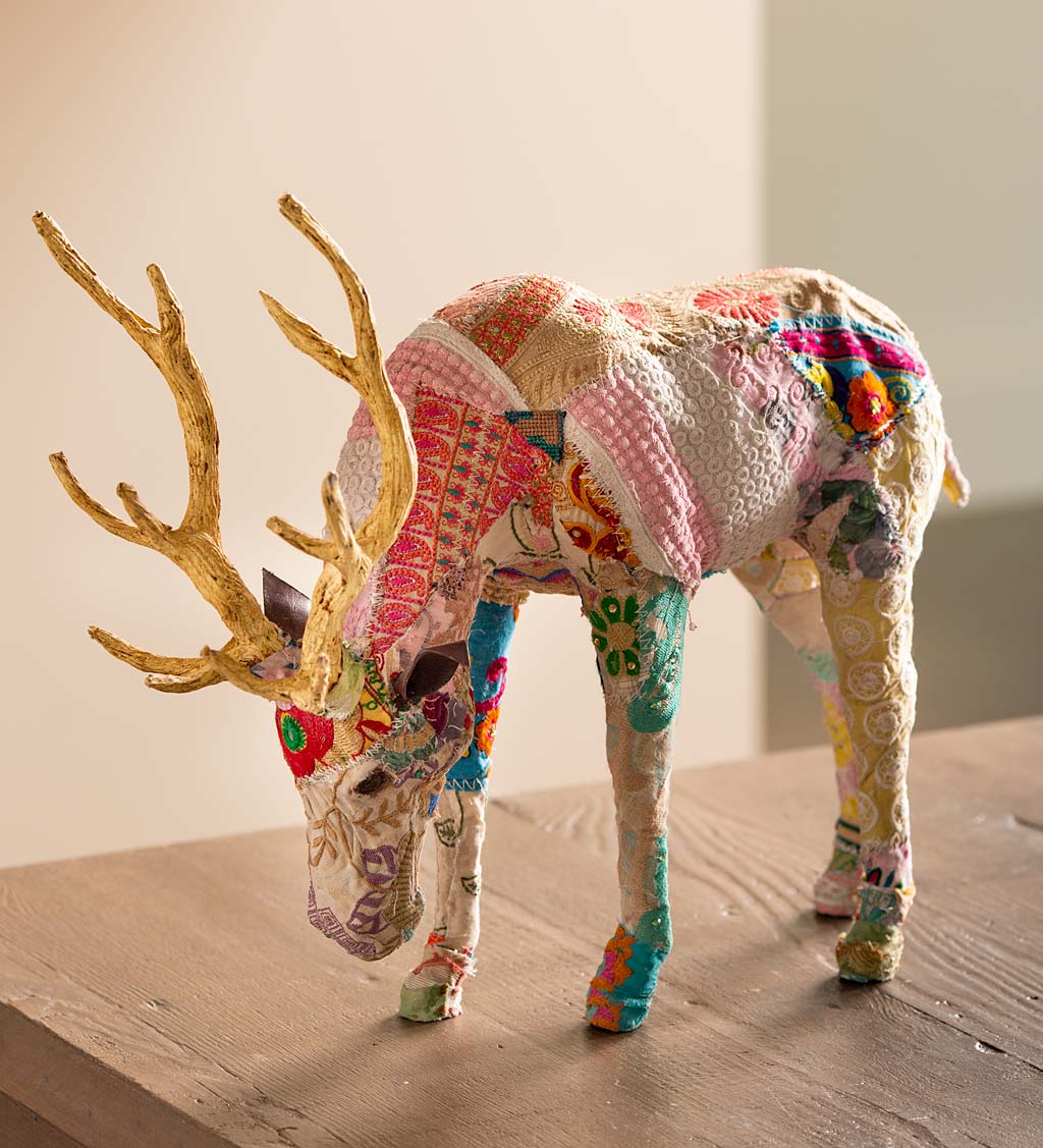 Giant Upcycled Kantha Stag Collection