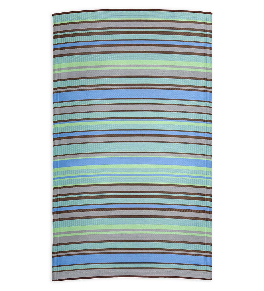 Aqua/ Gray Stripe