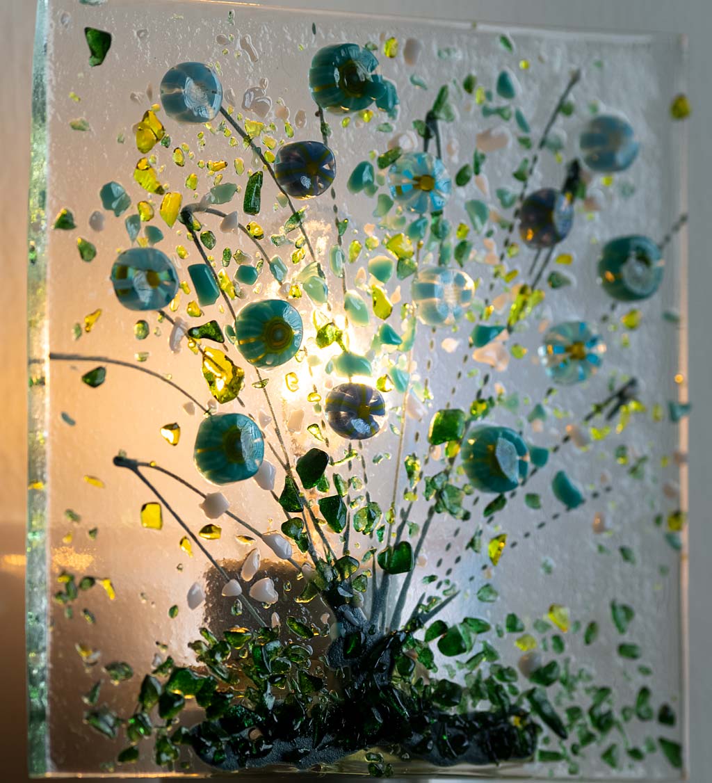 Fused Glass Wildflower Nightlight