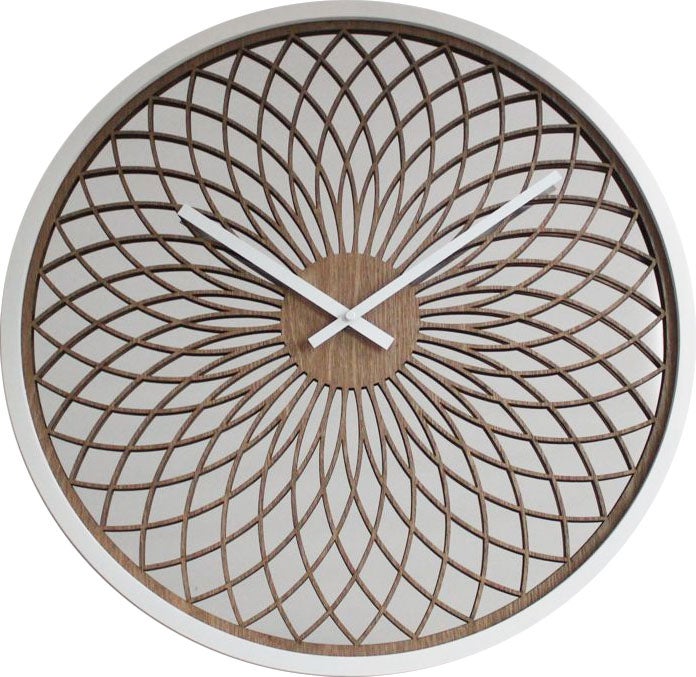 3D Spiral Wood Modern Wall Clock