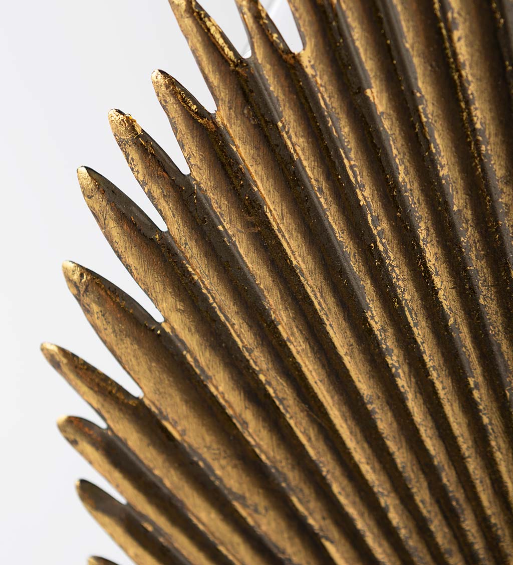 Antique Brass Palm Leaf Sconce