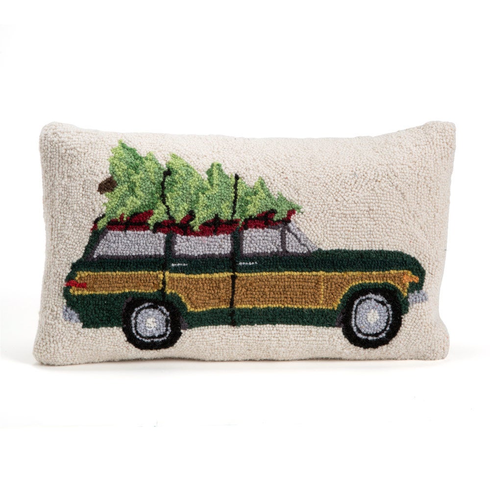 Hand-Hooked Wool Pillow