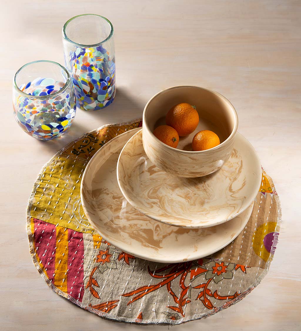 Marbleized Ceramic Dinnerware Collection