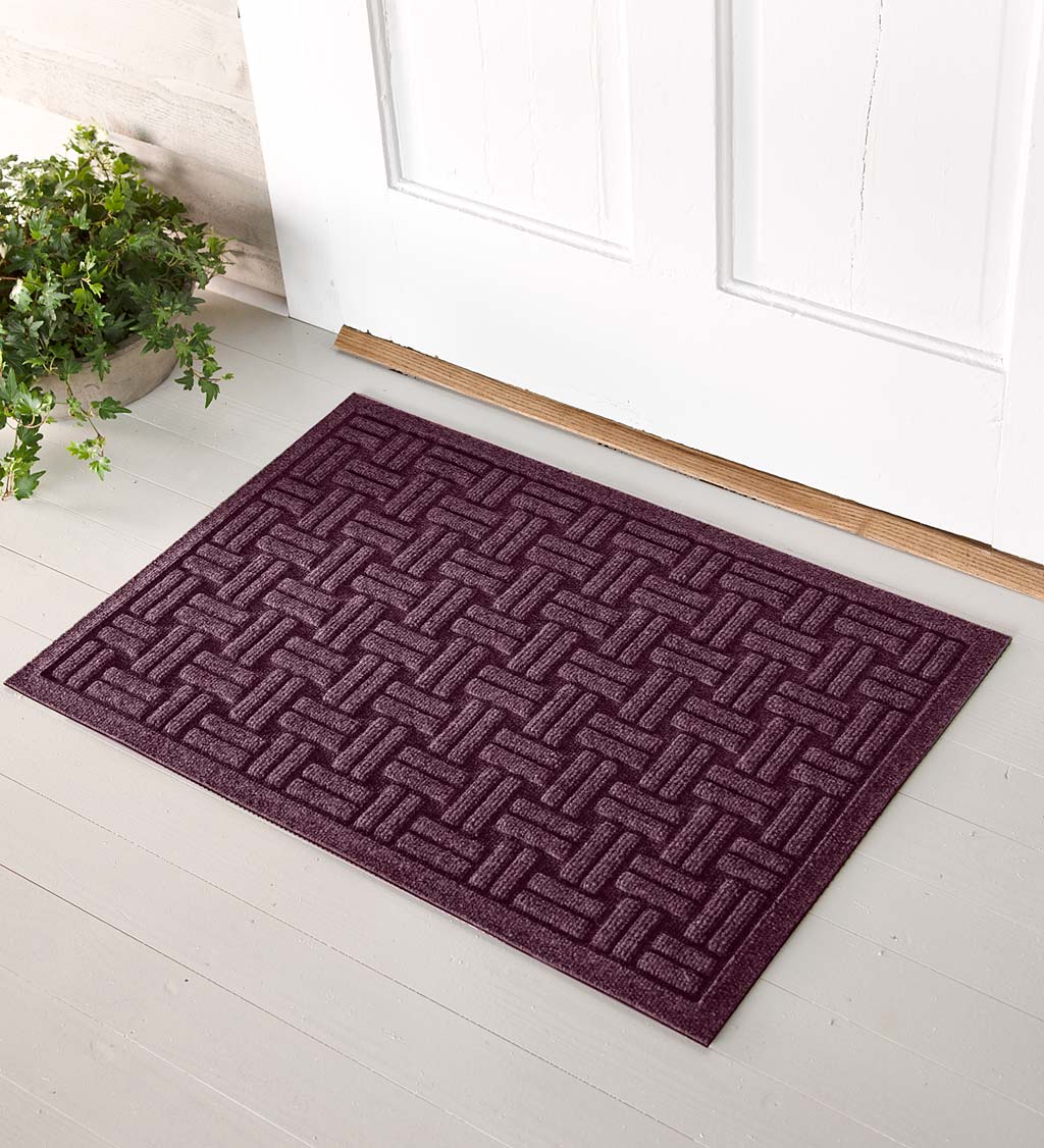 Basket Weave Recycled Waterhog Doormat swatch image