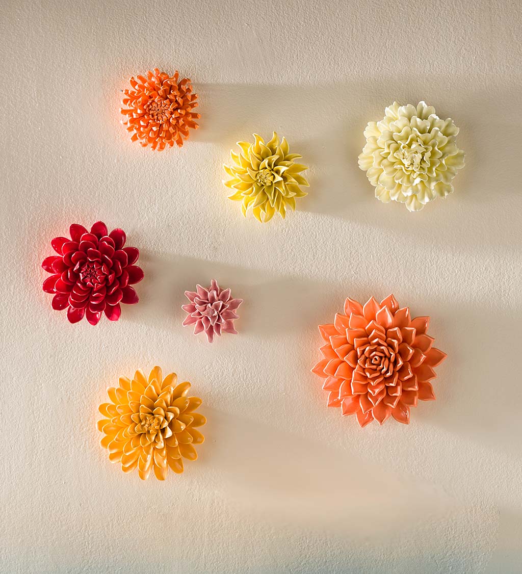 "Bright" Ceramic Wall Flower Collection