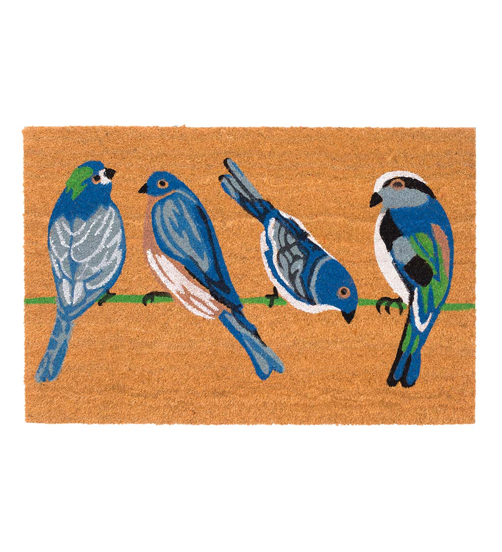 Beautiful Bluebirds Coir Doormat