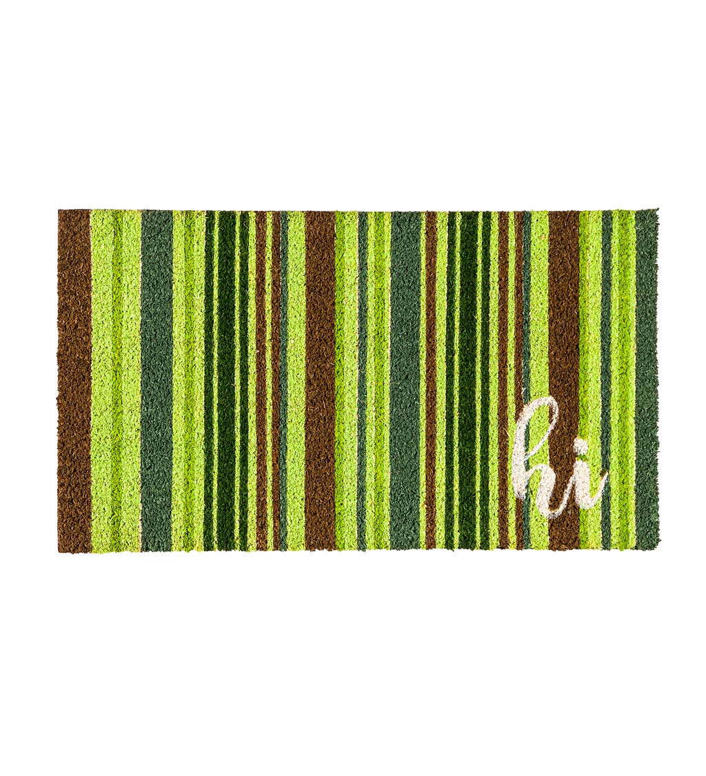 Greenery Stripes Coir Doormat