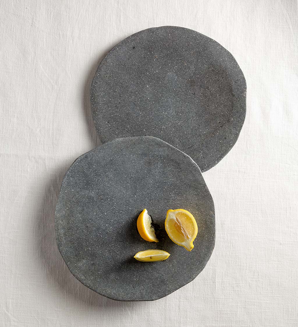 Stone Charger Plate / Serving Trays, Set of 2