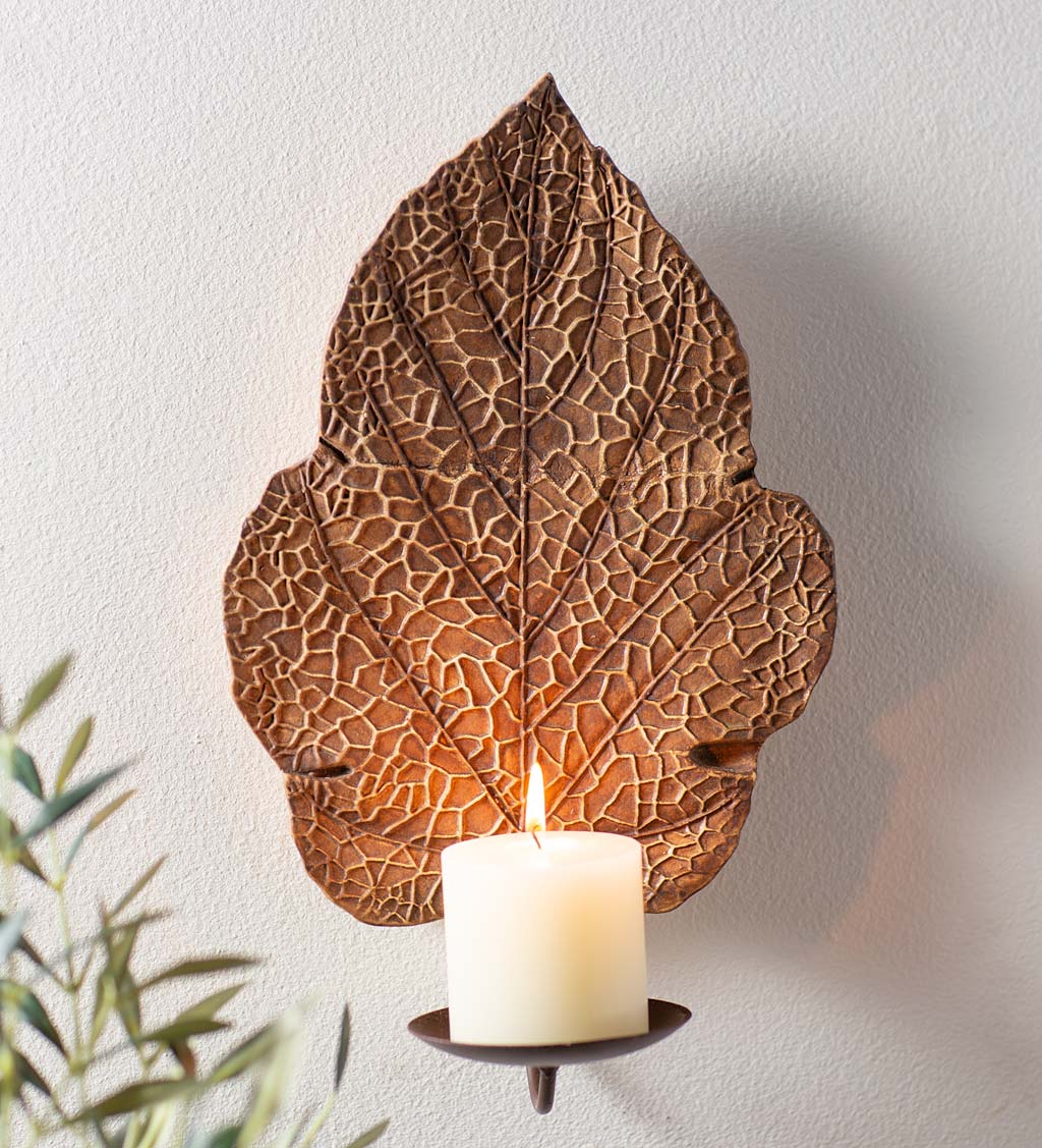 Ceramic Leaf Wall Sconce Collection