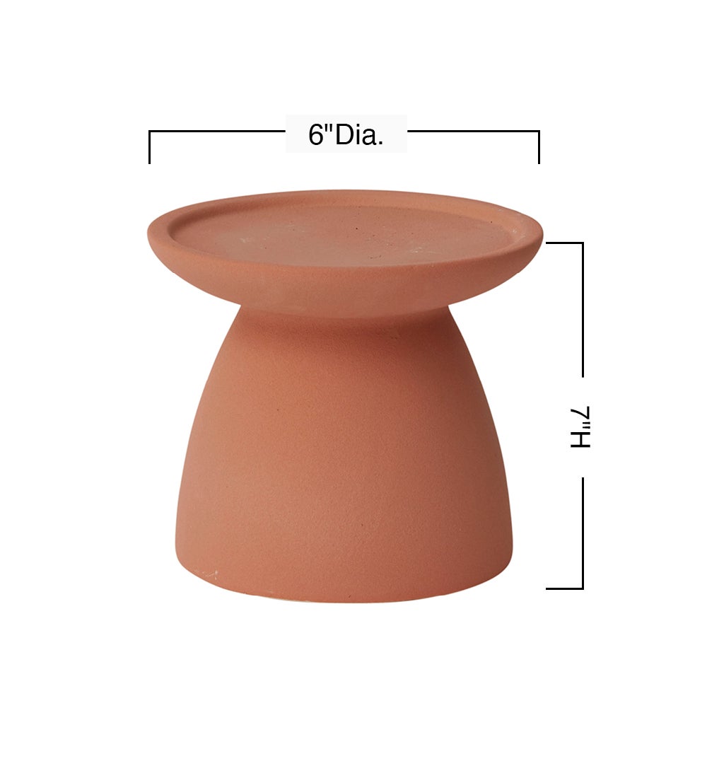 Terracotta Clay Candle Holder Pedestal, Tall
