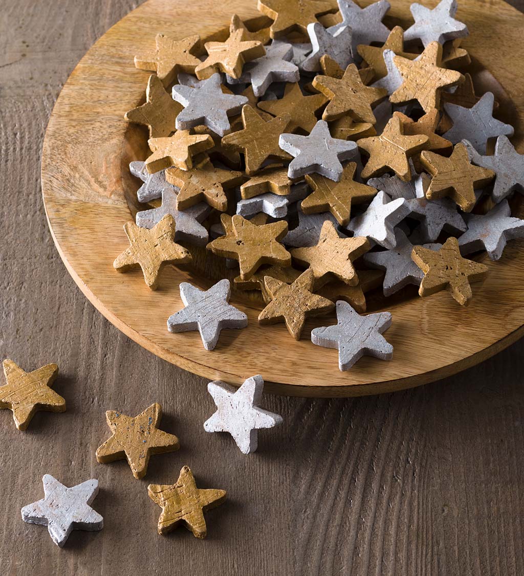 Gold and Silver Clay Stars