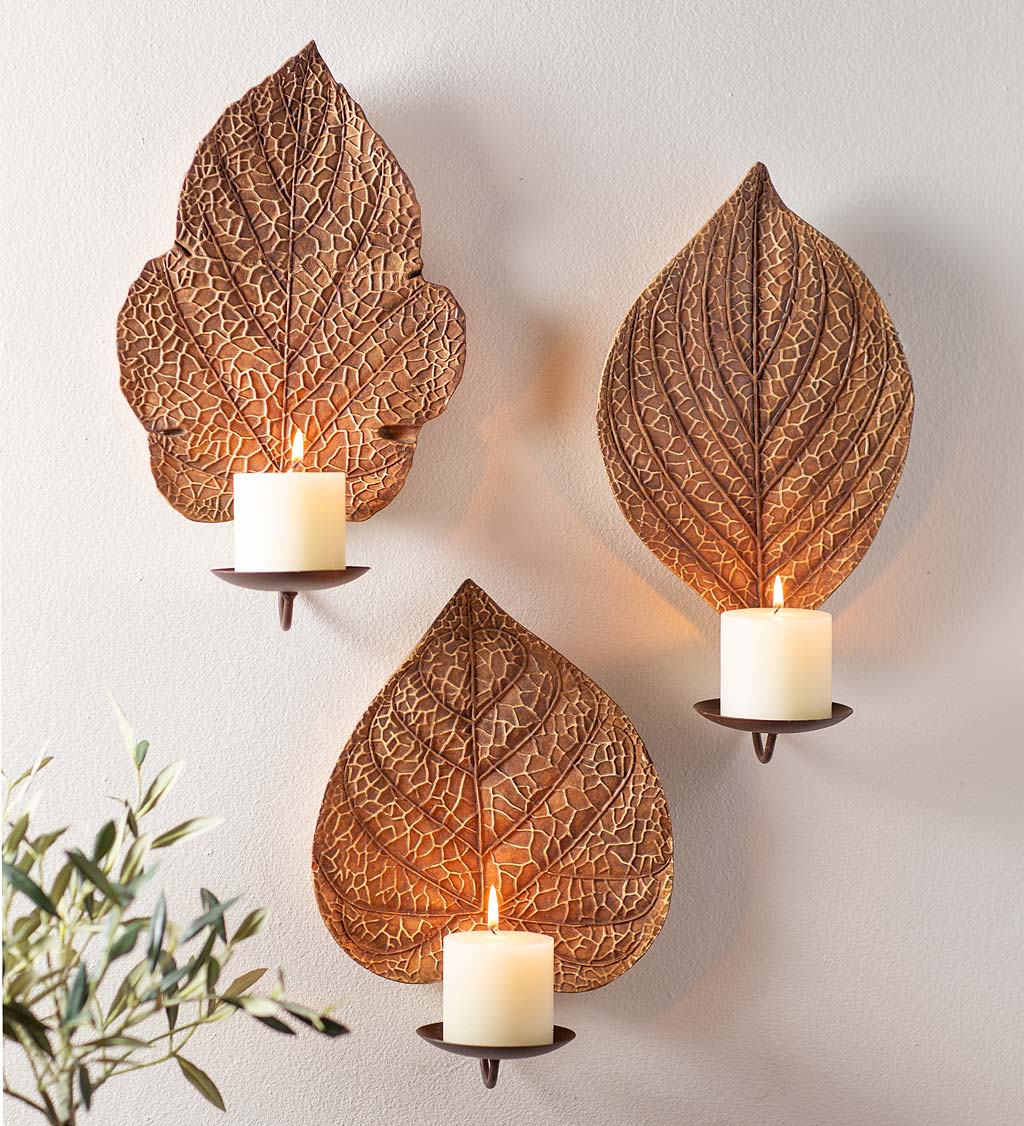 Ceramic Leaf Wall Sconce Collection
