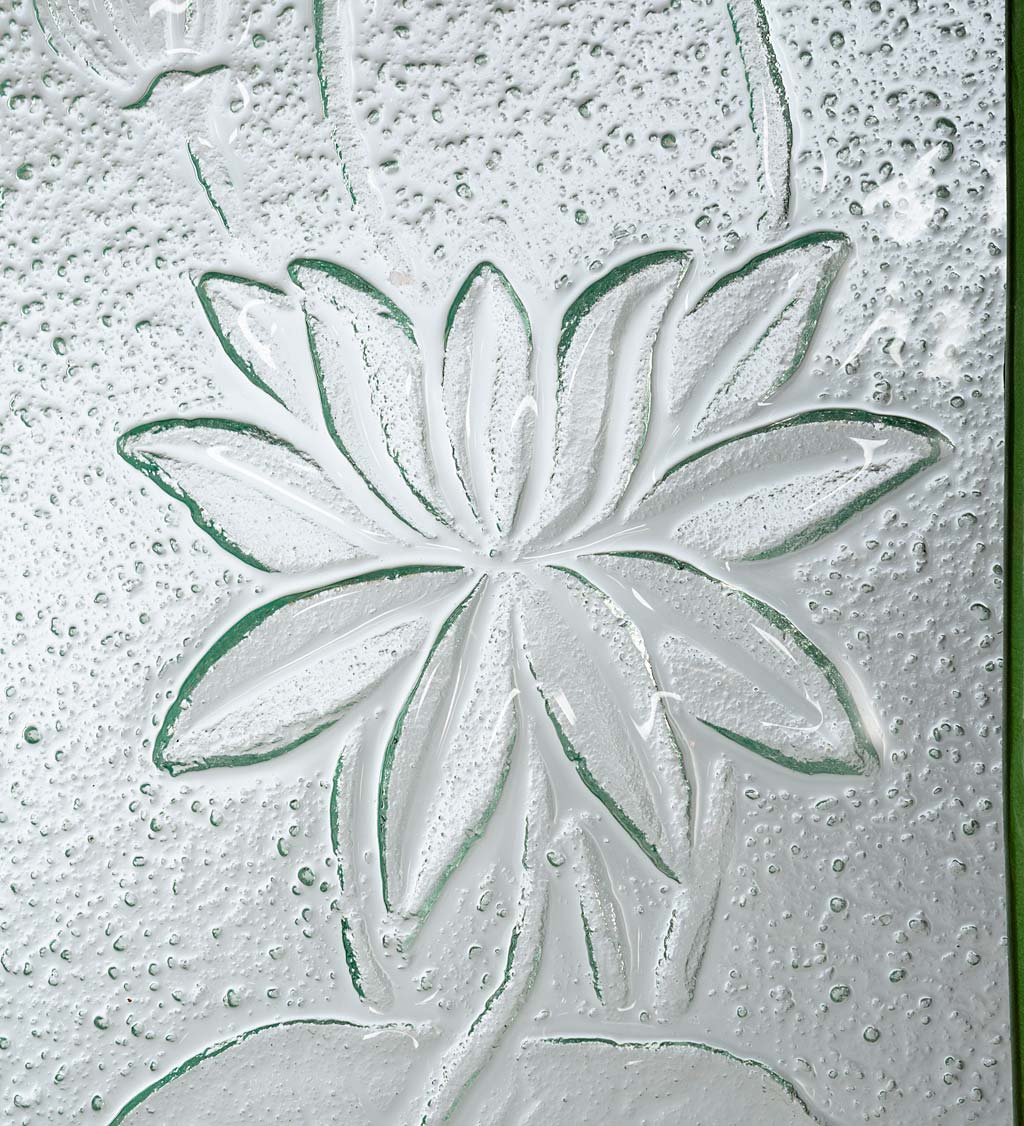 Recycled Glass Lotus Flower Wall Art