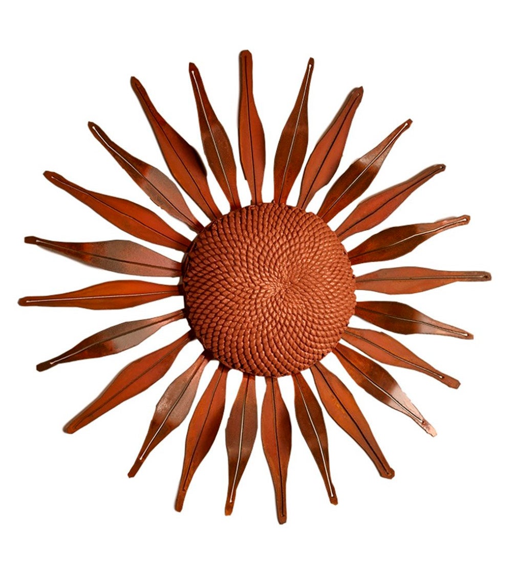 Sunflower Metal and Cement Wall Décor
