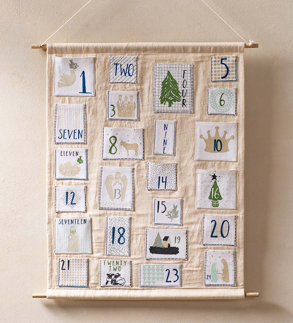 Block Print Nativity Advent Calendar