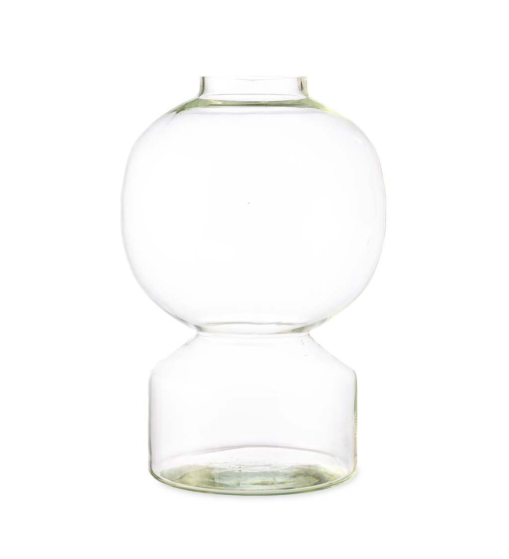 Glass Vase with Ceramic Frog Lid