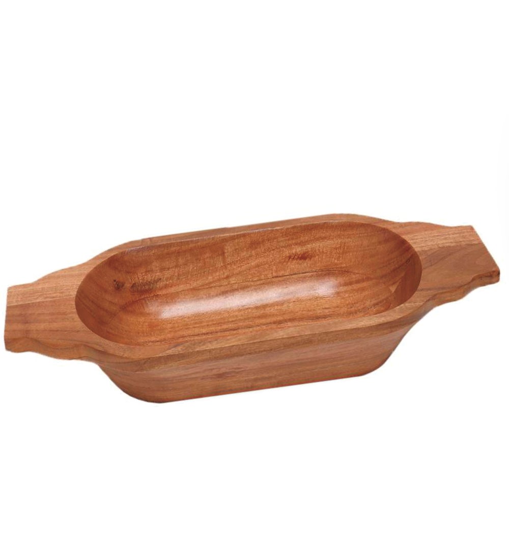 Oblong Acacia Wood Bowl
