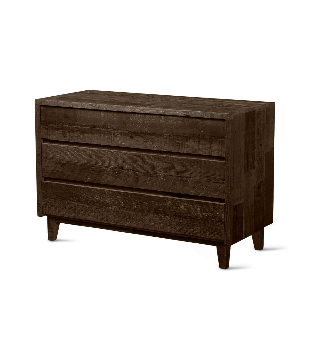 Vintage Fir Modern Century Reclaimed Wood 3 Drawer Dresser