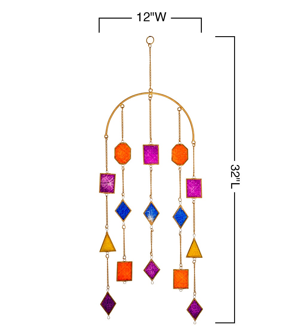 Colored Glass Wind Chime