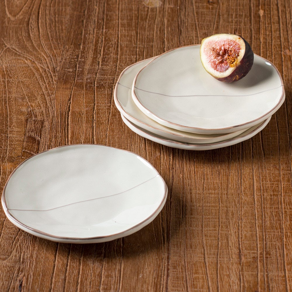 Shima Ceramic Dessert Plates, Set of 4